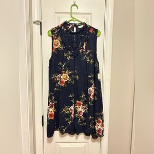Altar'd State Navy Blue Floral Dress